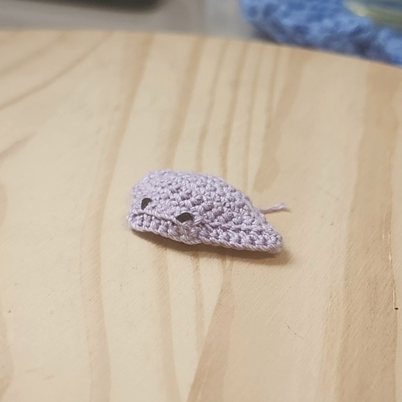 Purple Crocheted Button - Picture 2 of 2